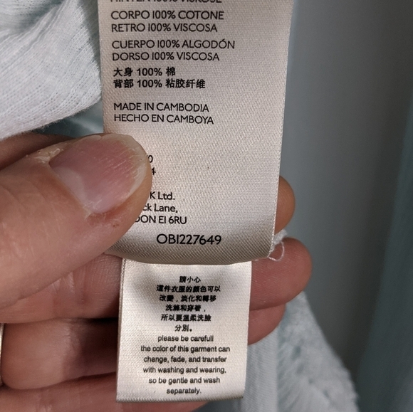 NWT We The Free Bleached Blue TT Special Tee Shirt Tunic L - Picture 15 of 16